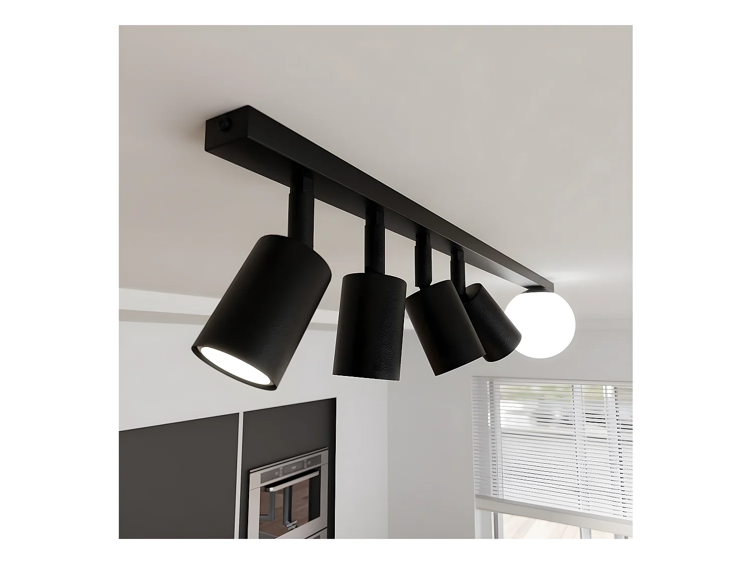 Plafonnier Eveline, Marron, 27x27x8 cm, EPIKASA