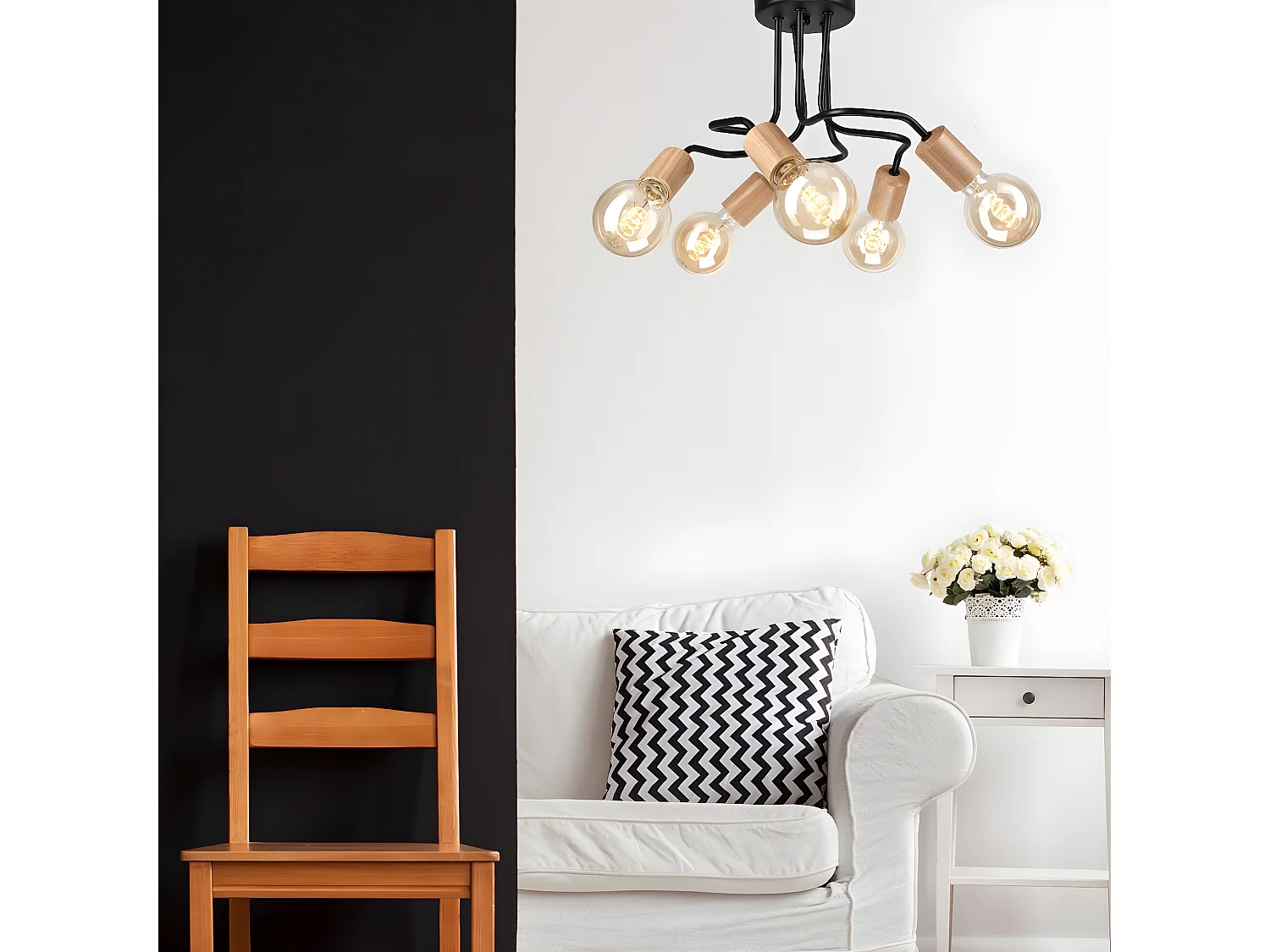 Candeeiro de Teto Conor, Castanho, 26x44x40 cm, EPIKASA