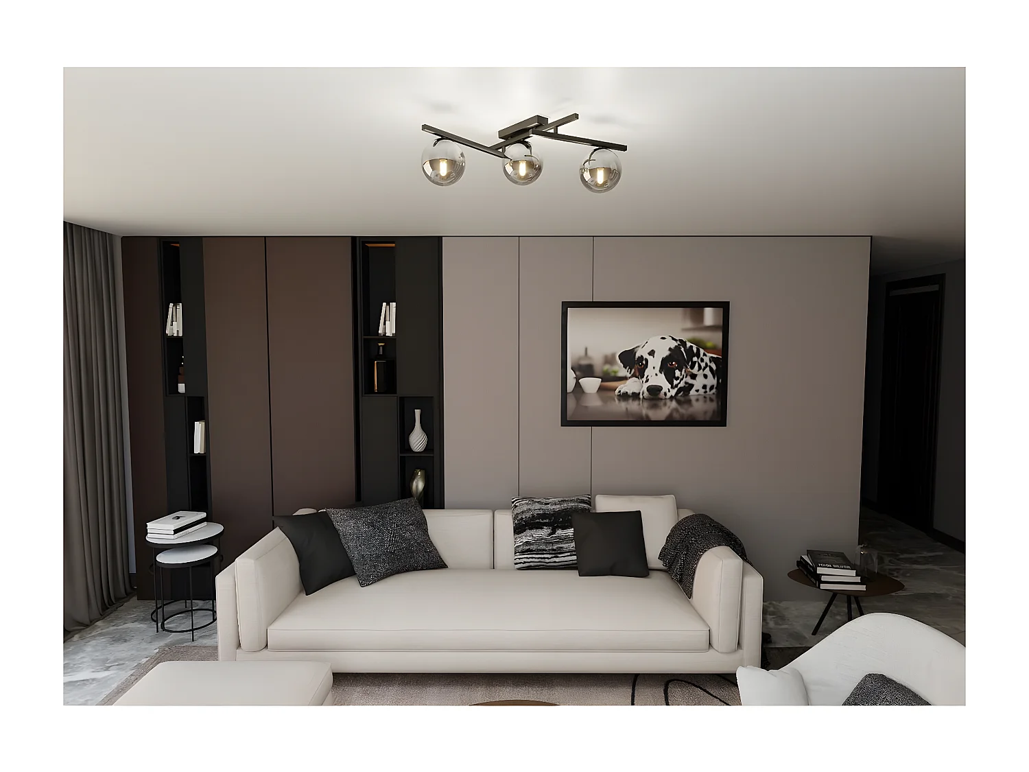 Candeeiro de Teto Smart, Preto, 51x25x50 cm, EPIKASA