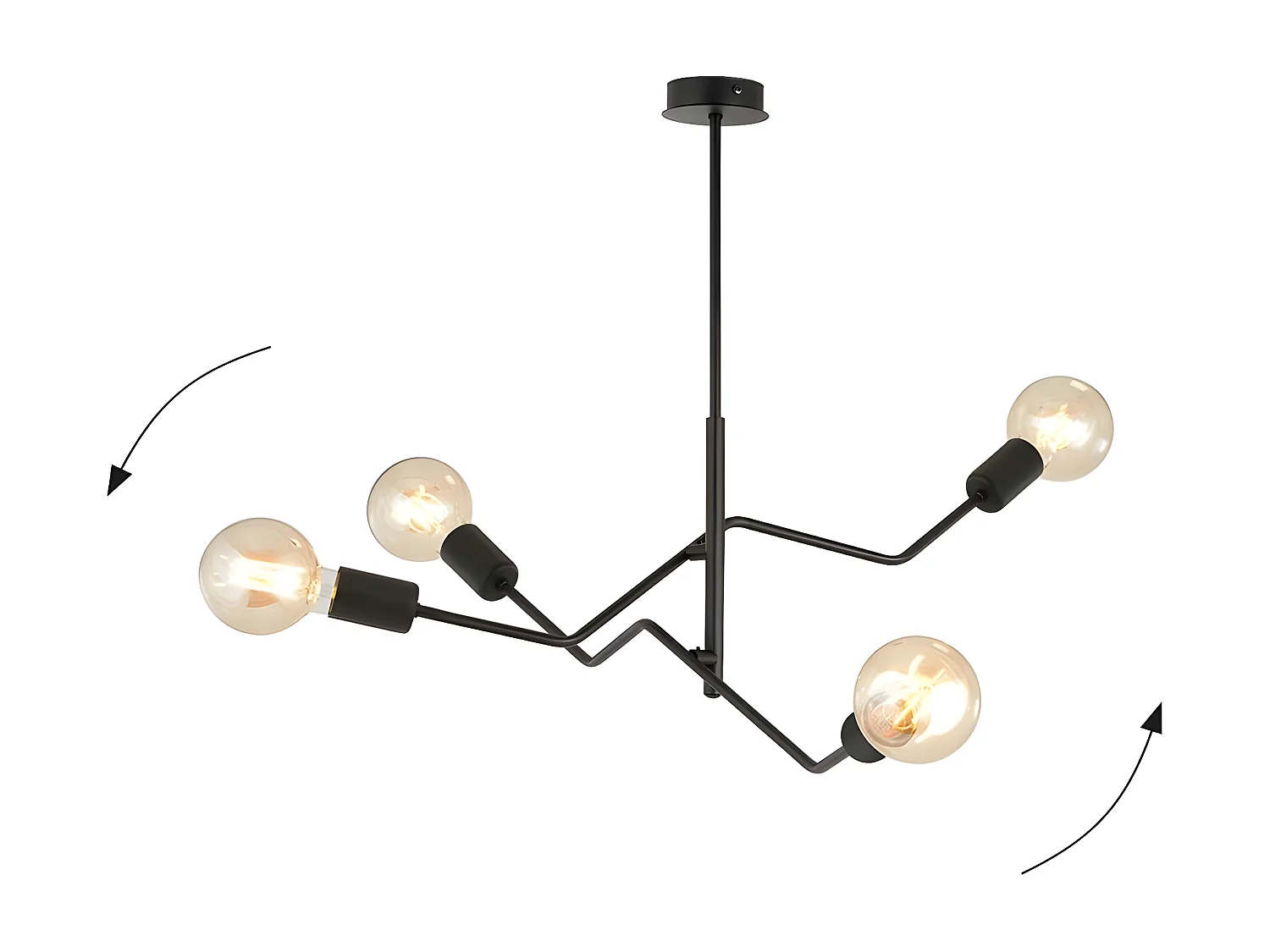 Candeeiro Suspenso Frix, Preto, 66x53x66 cm, EPIKASA