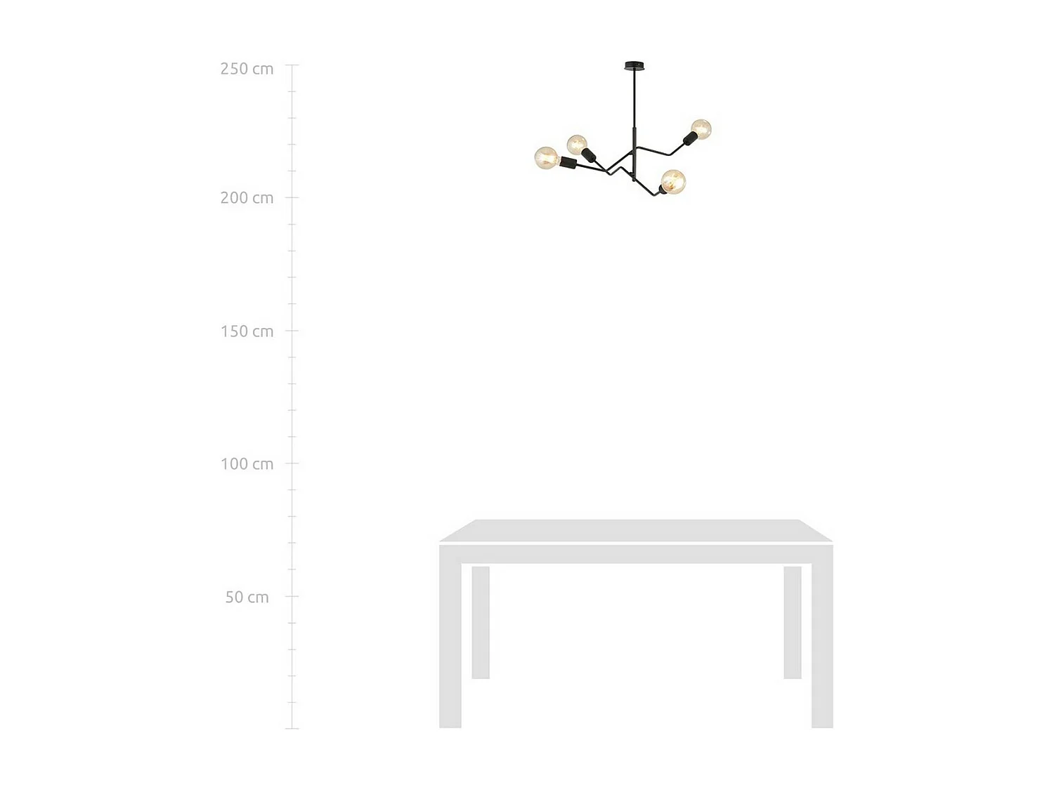 Candeeiro Suspenso Frix, Preto, 66x53x66 cm, EPIKASA