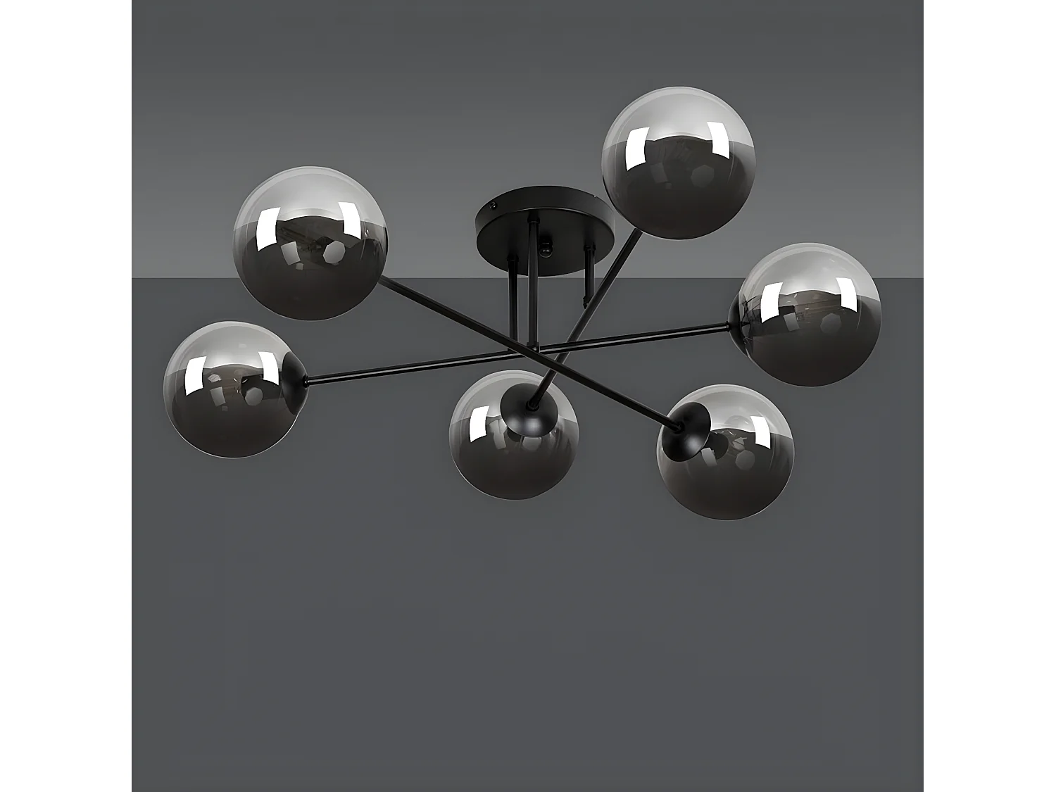 Candeeiro de Teto Brendi, Cinzento, 93x26x50 cm, EPIKASA