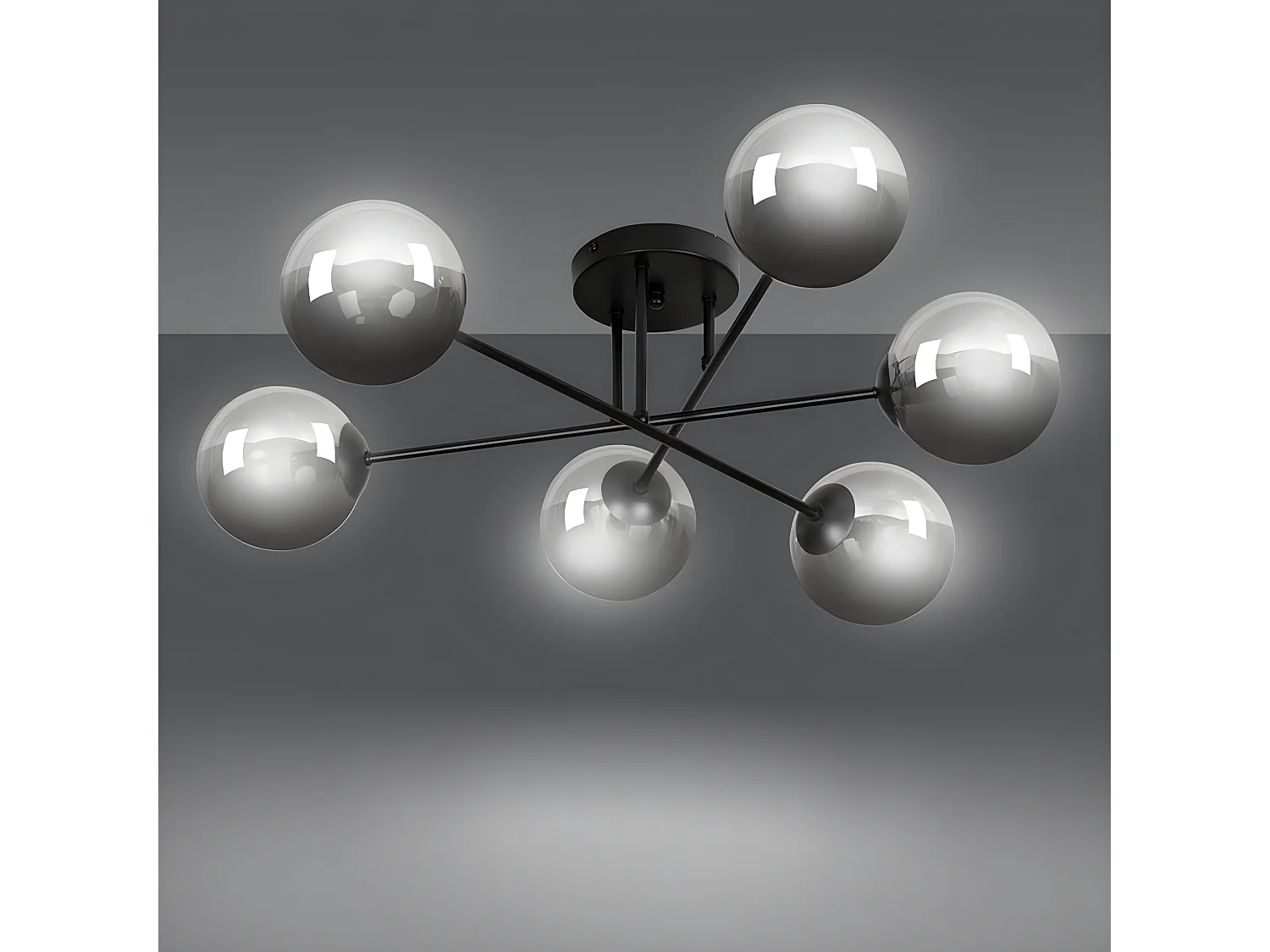 Candeeiro de Teto Brendi, Cinzento, 93x26x50 cm, EPIKASA