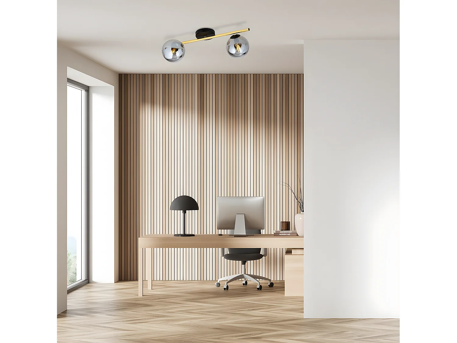 Lampa Sufitowa Splendi, Złoto, 55x20x29 cm, Seven Design