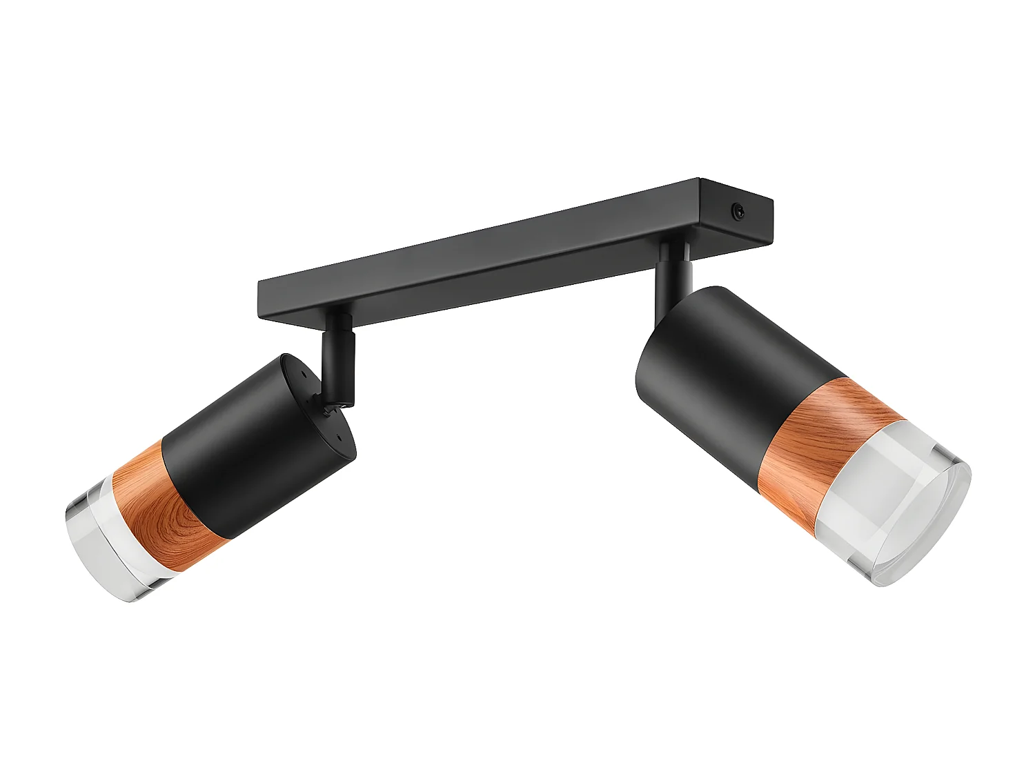 Plafonnier Aurora, Noir, 19x8x19 cm, Seven Design