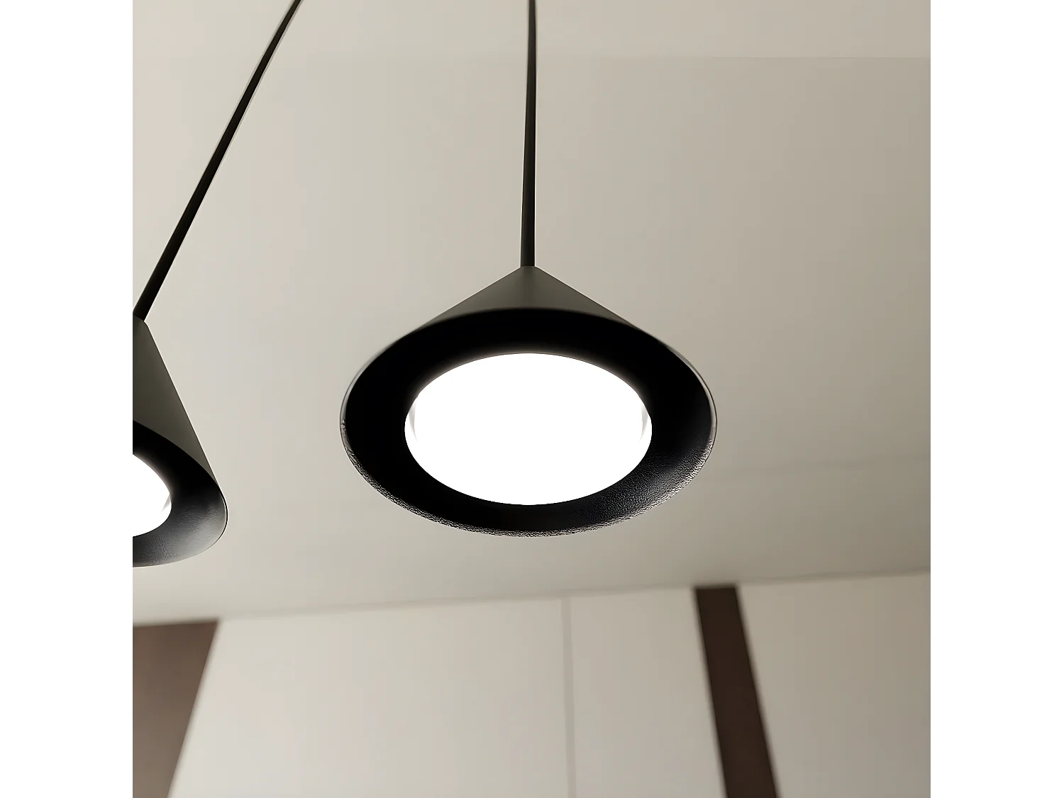 Plafonnier Vivian, Noir, 35x35x13 cm, Seven Design