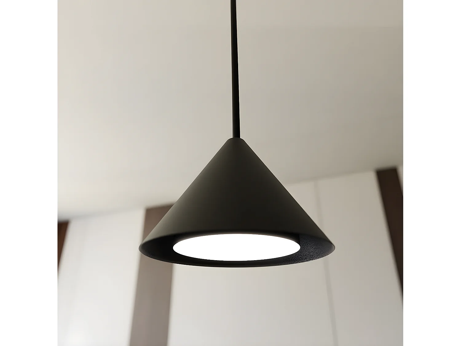 Plafonnier Vivian, Noir, 35x35x13 cm, Seven Design