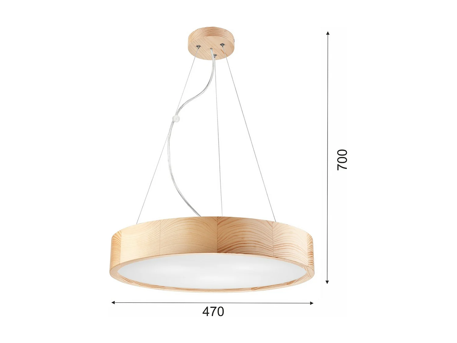 Suspension Eveline 6, Marron, 47x47x8 cm, Seven Design