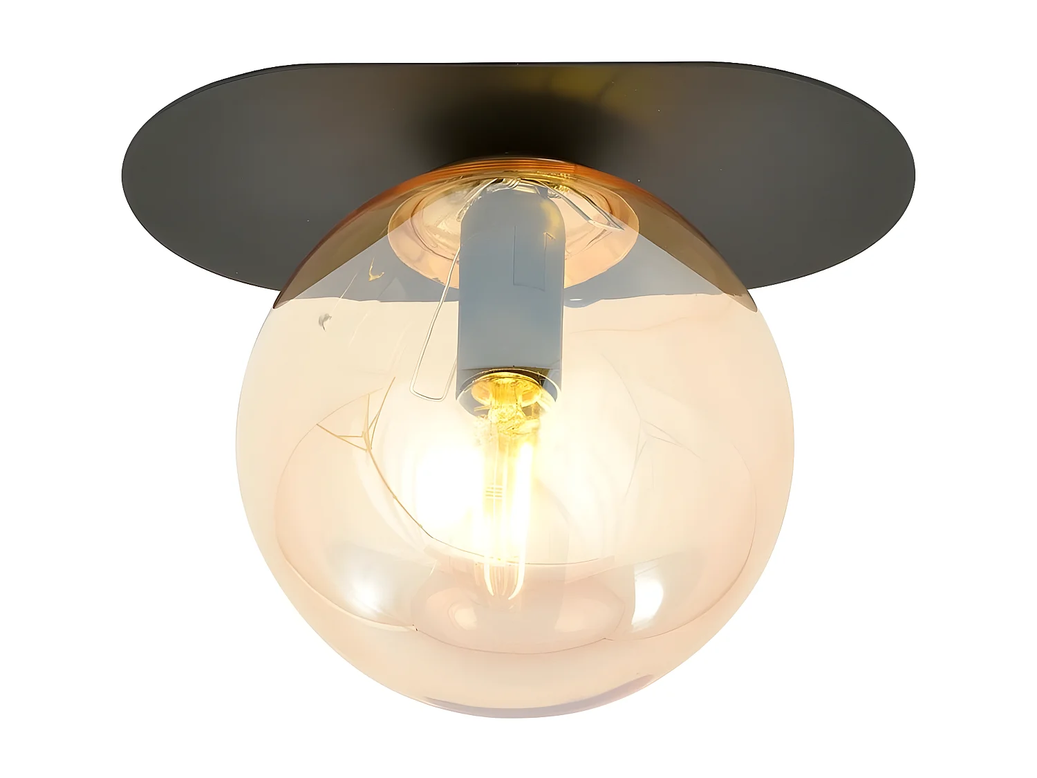 Lampada a Soffitto Plaza 6, Nero, 20x18x14 cm, Seven Design