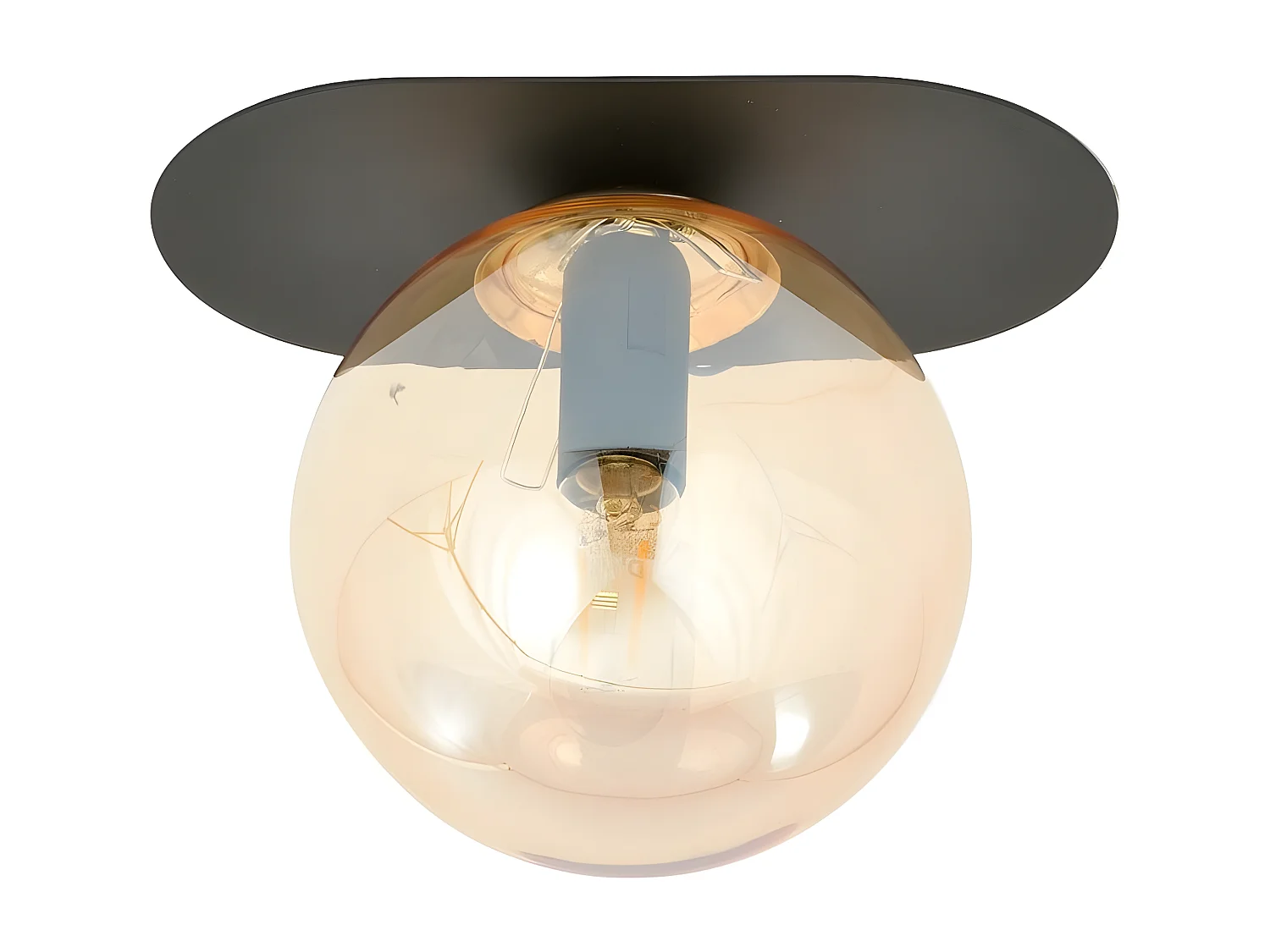 Lampada a Soffitto Plaza 6, Nero, 20x18x14 cm, Seven Design