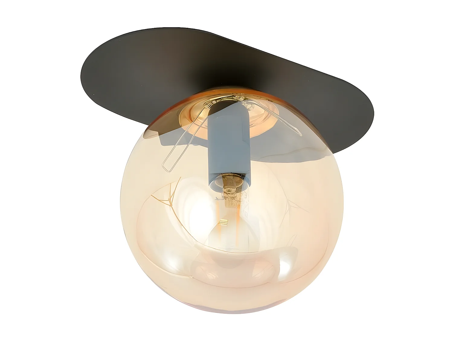 Lampada a Soffitto Plaza 6, Nero, 20x18x14 cm, Seven Design