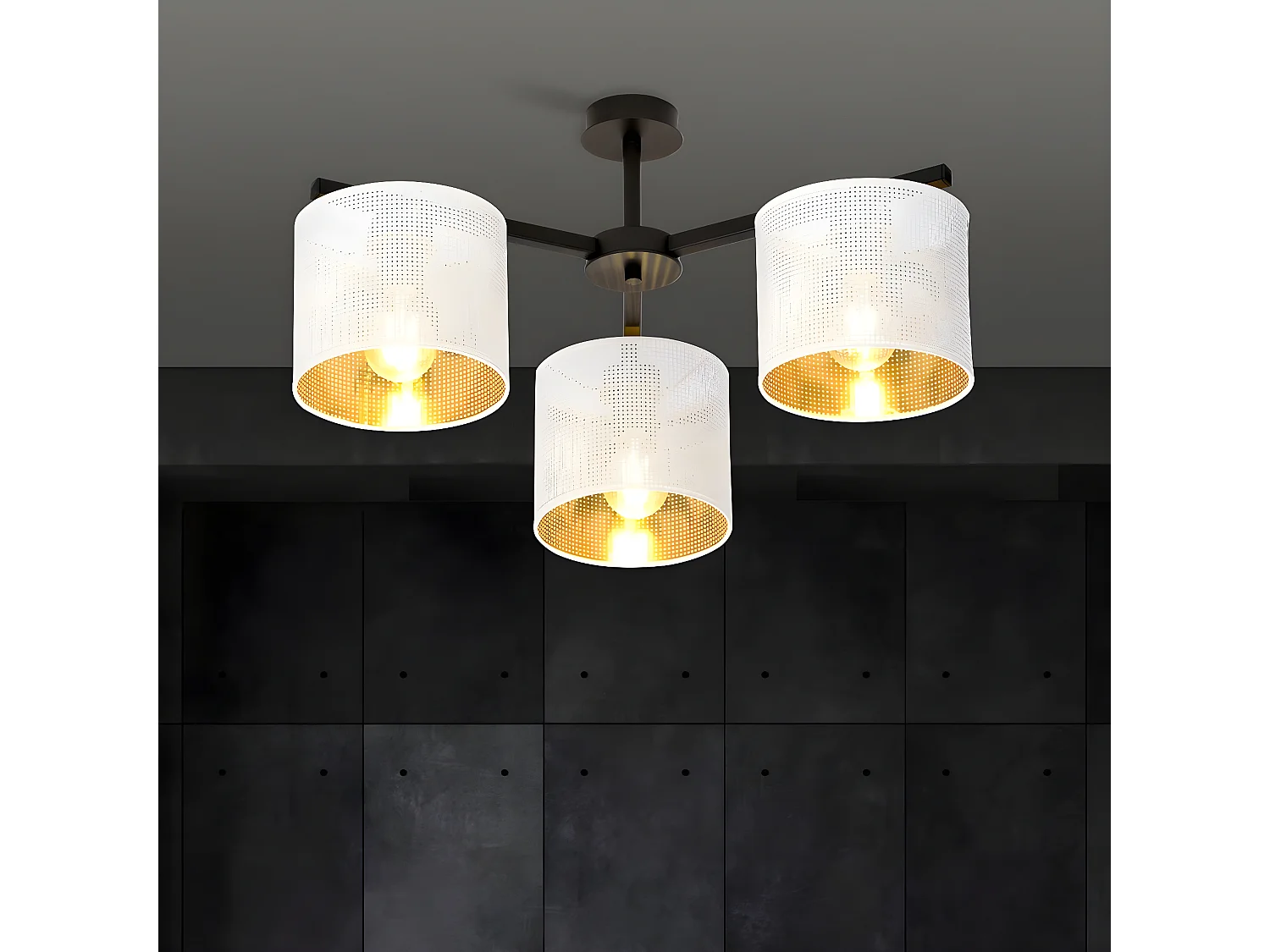 Candeeiro de Teto Jordan, Branco, 55x31x55 cm, EPIKASA