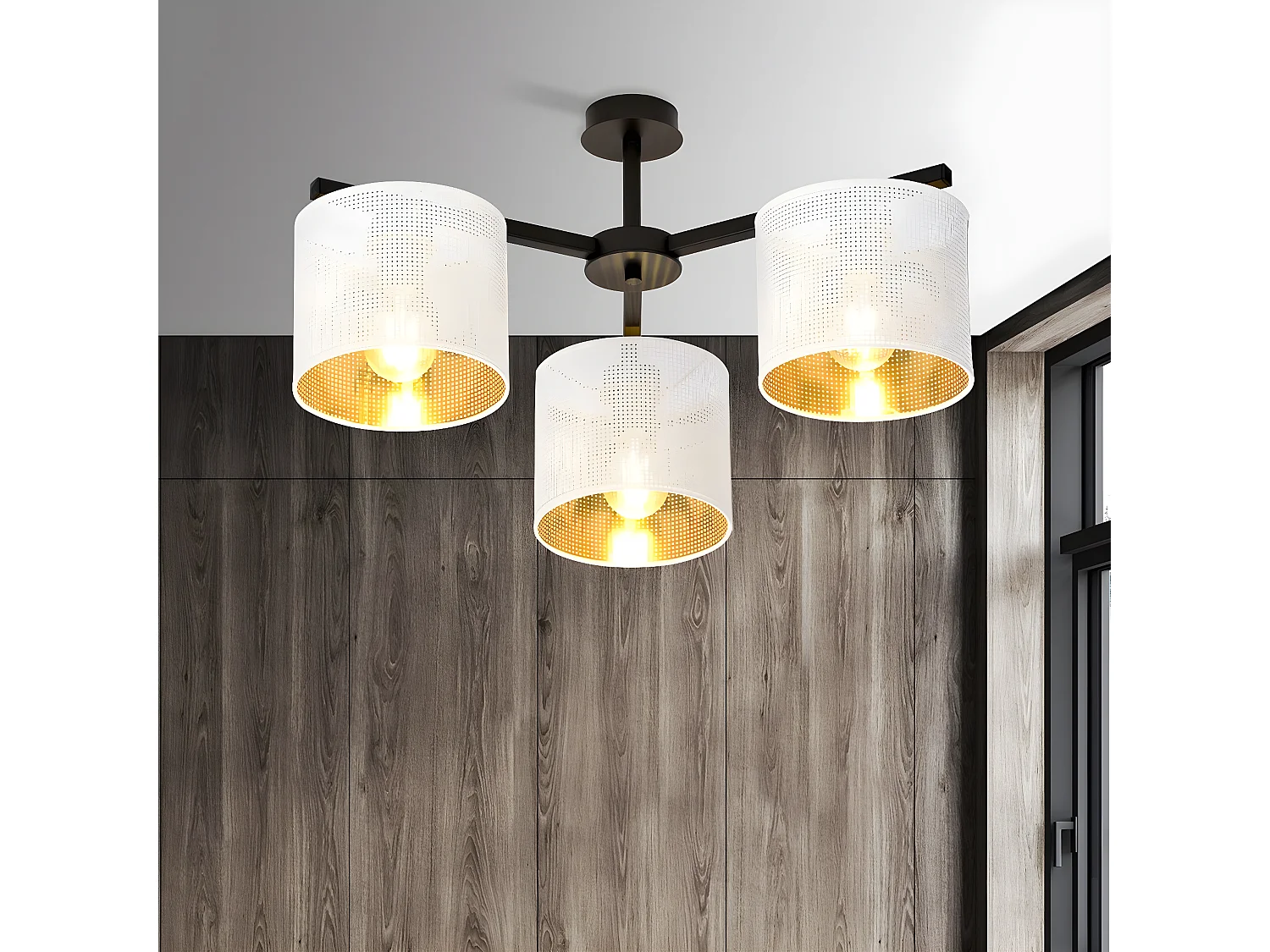 Candeeiro de Teto Jordan, Branco, 55x31x55 cm, EPIKASA