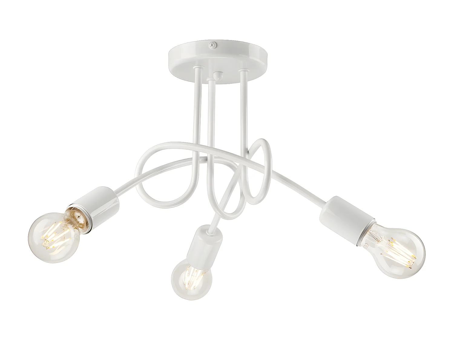 Lampa Wisząca Camilla, Biały, 36x36x30 cm, Seven Design