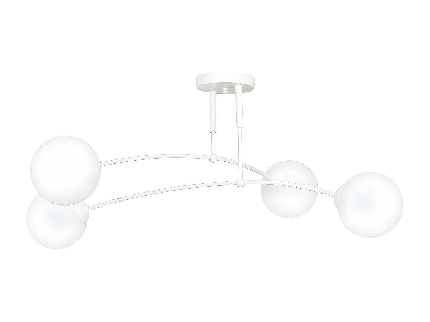 Plafonnier Pregos, Blanc, 60x30x60 cm, Seven Design