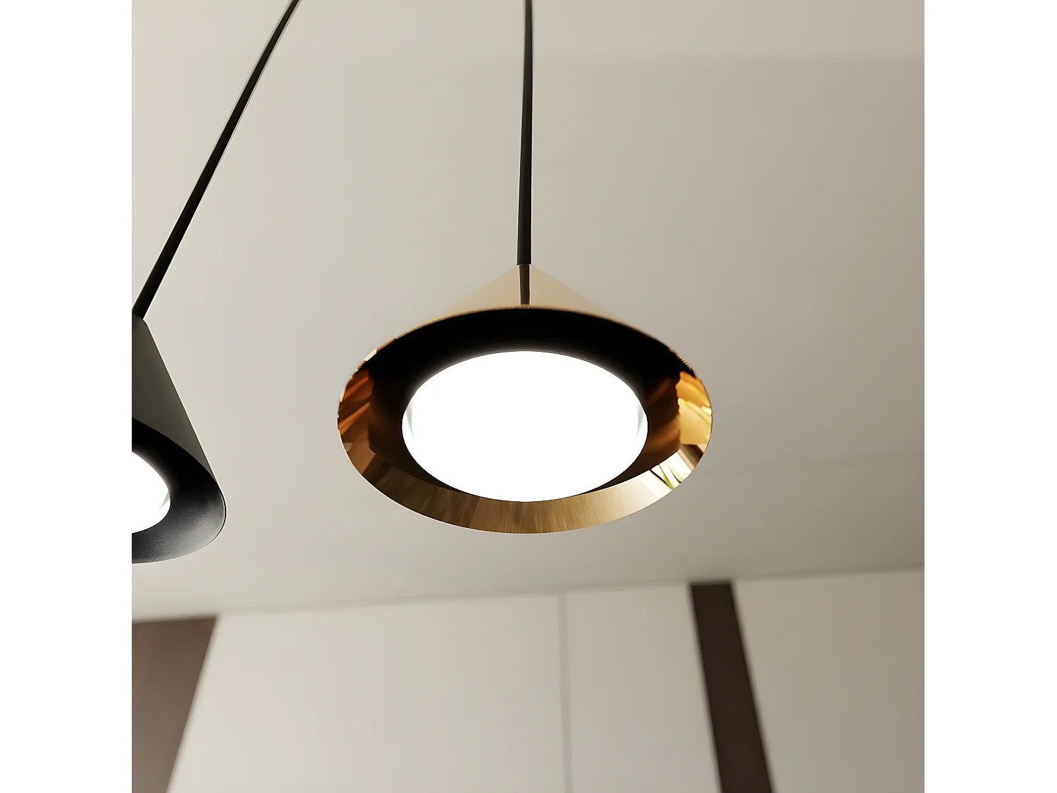 Candeeiro de Teto Vivian, Branco, 35x35x13 cm, Seven Design