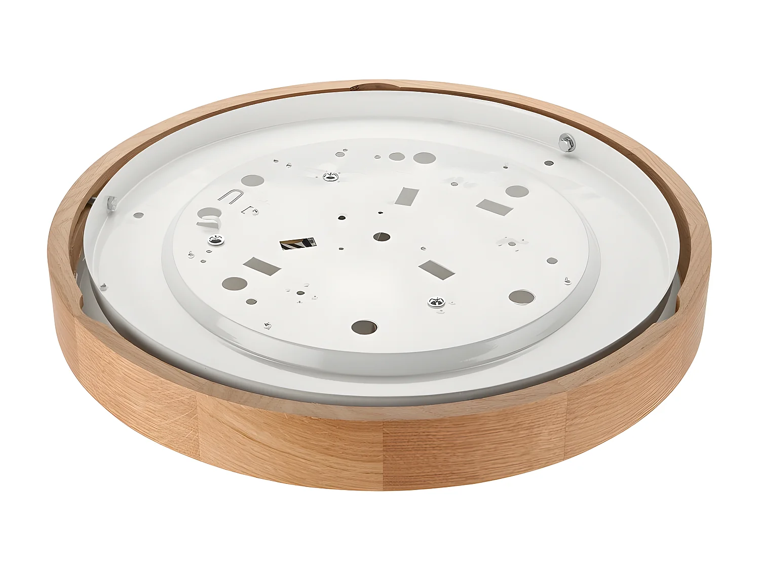 Plafonnier Anello, Marron, 37x37x3 cm, EPIKASA