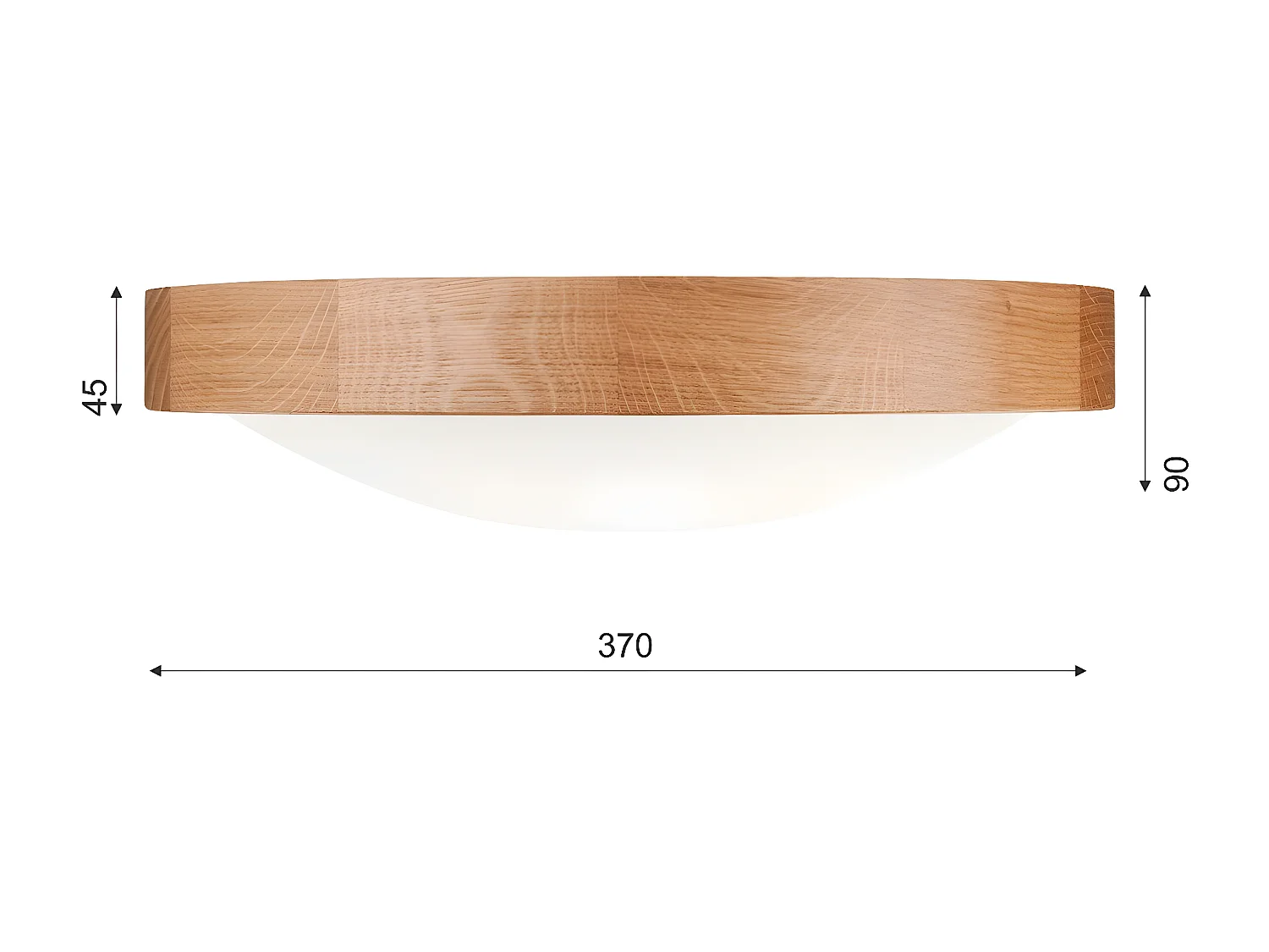 Plafonnier Anello, Marron, 37x37x3 cm, EPIKASA