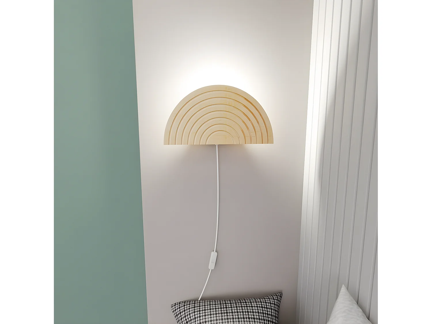 Plafonnier Gaspar, Marron, 35x35x8 cm, Seven Design