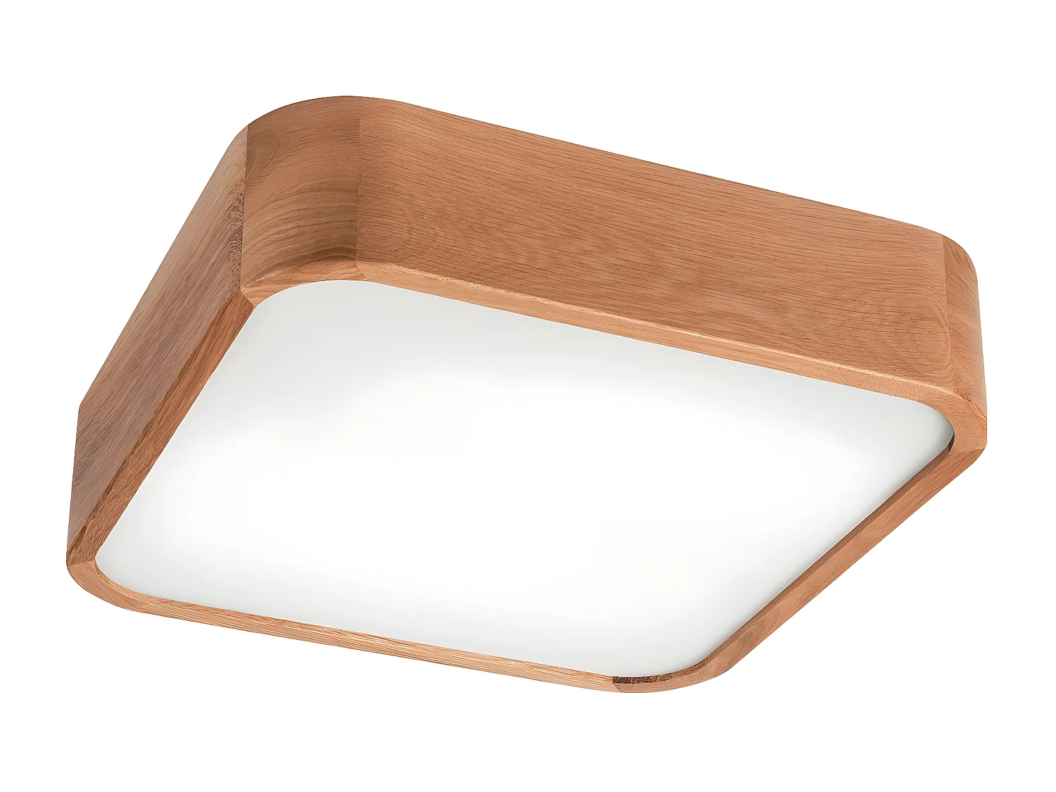 Plafonnier Gaspar, Marron, 35x35x8 cm, Seven Design