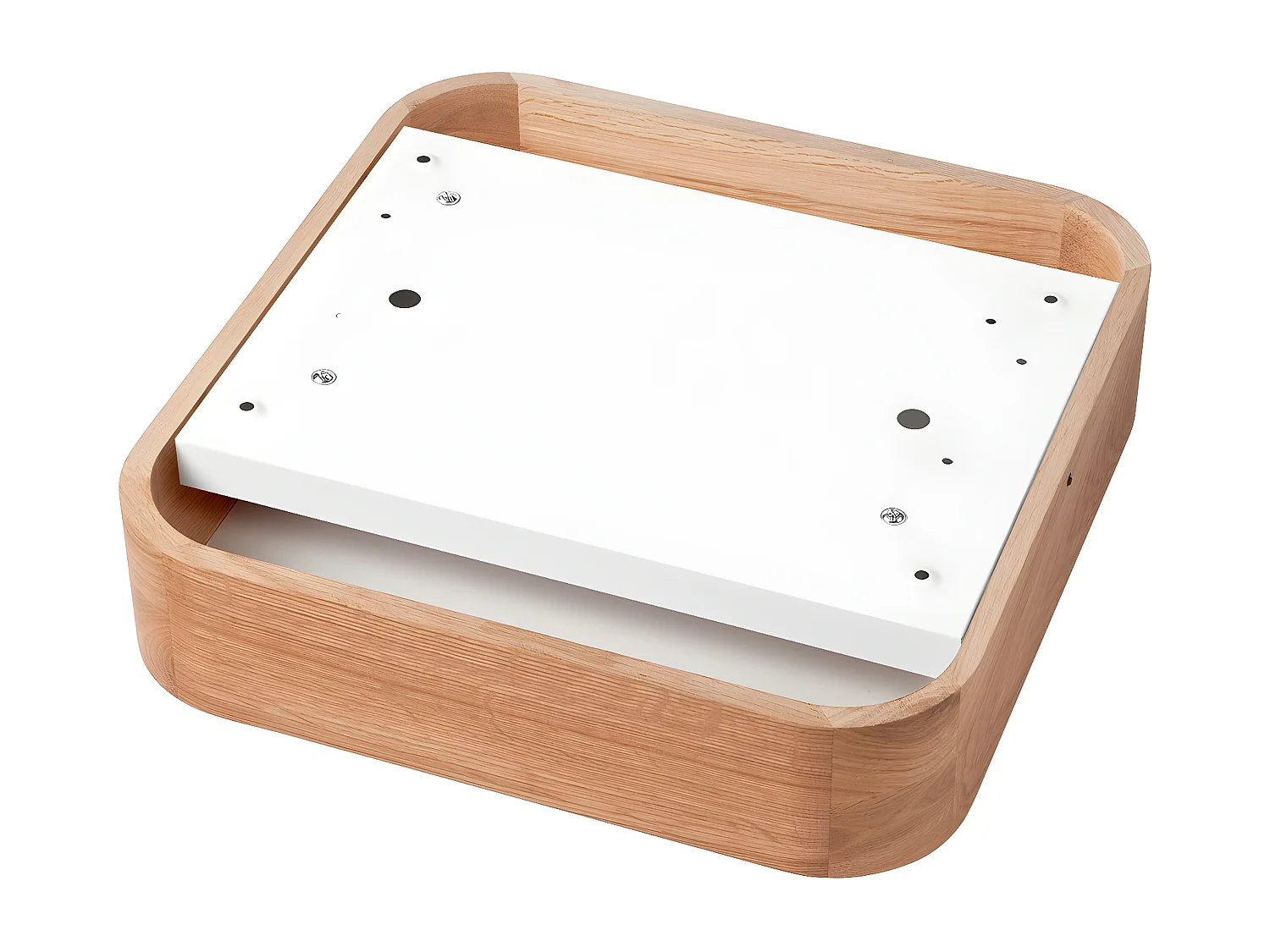 Plafonnier Gaspar, Marron, 35x35x8 cm, Seven Design