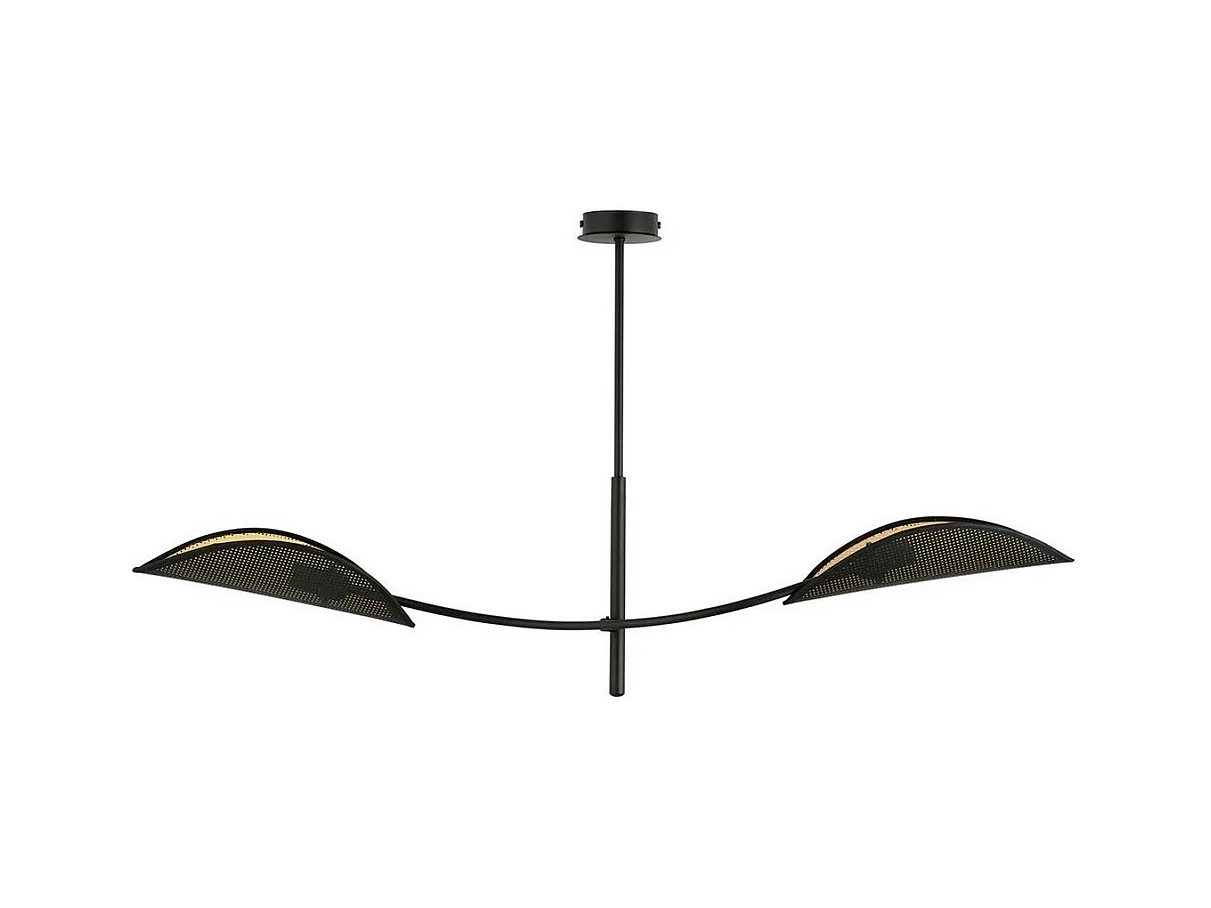 Suspension Fleur de Lotus, Noir, 103x60x11 cm, EPIKASA