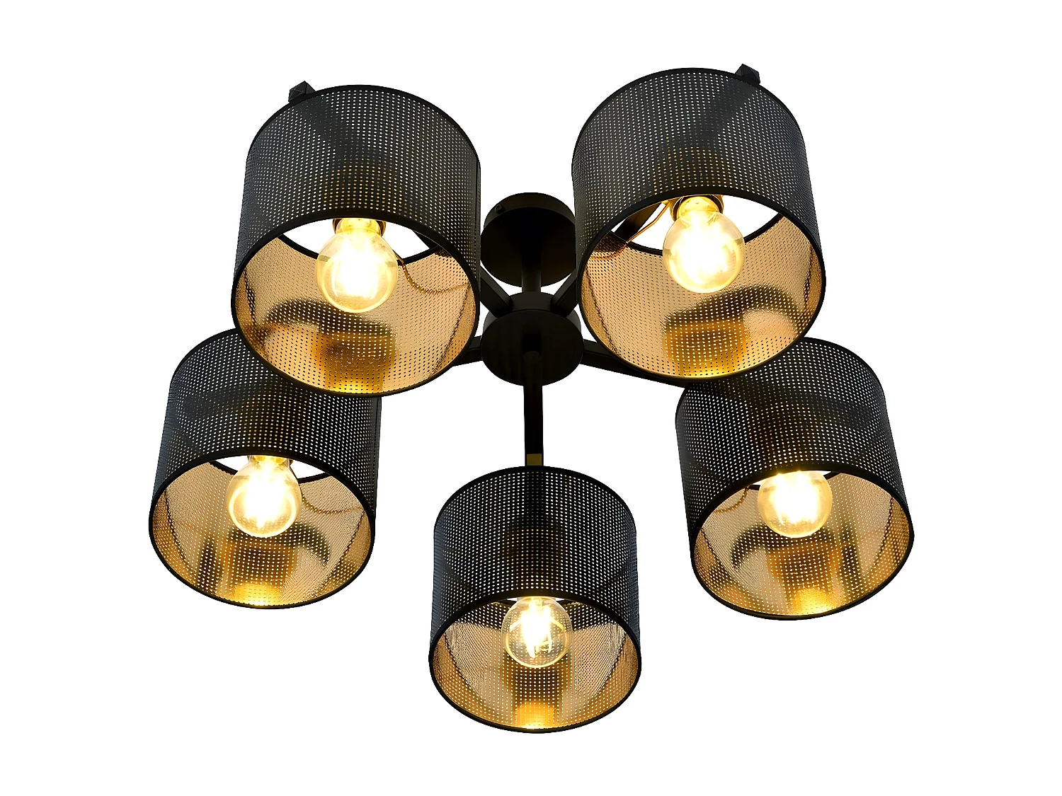 Candeeiro de Teto Jordan, Preto, 55x31x55 cm, Seven Design