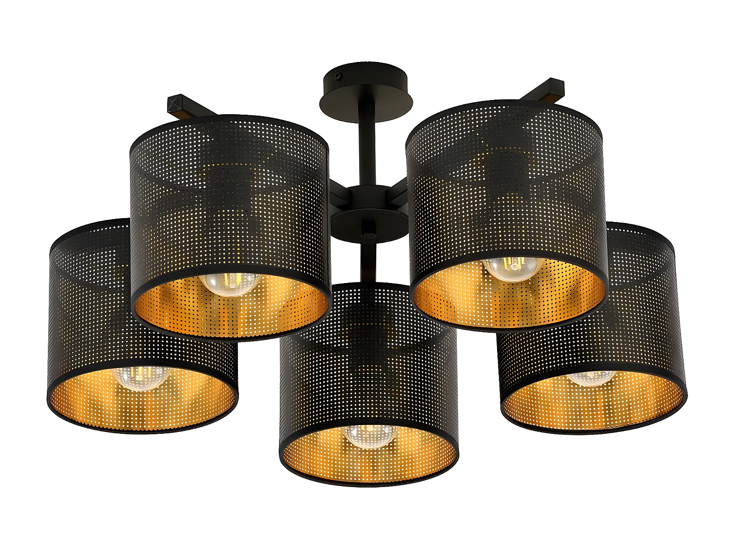 Candeeiro de Teto Jordan 7, Preto, 55x31x55 cm, Seven Design