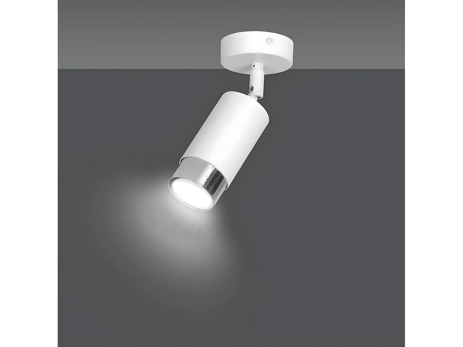 Faretto Hiro, Bianco, 8x19x8 cm, Seven Design