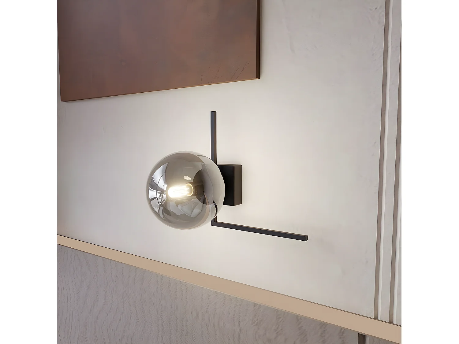 Plafondlamp Imago, Zwart, 22,5x21x18 cm, Seven Design