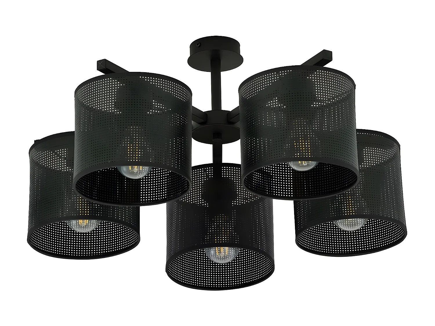 Plafonnier Jordan, Noir, 55x31x55 cm, EPIKASA