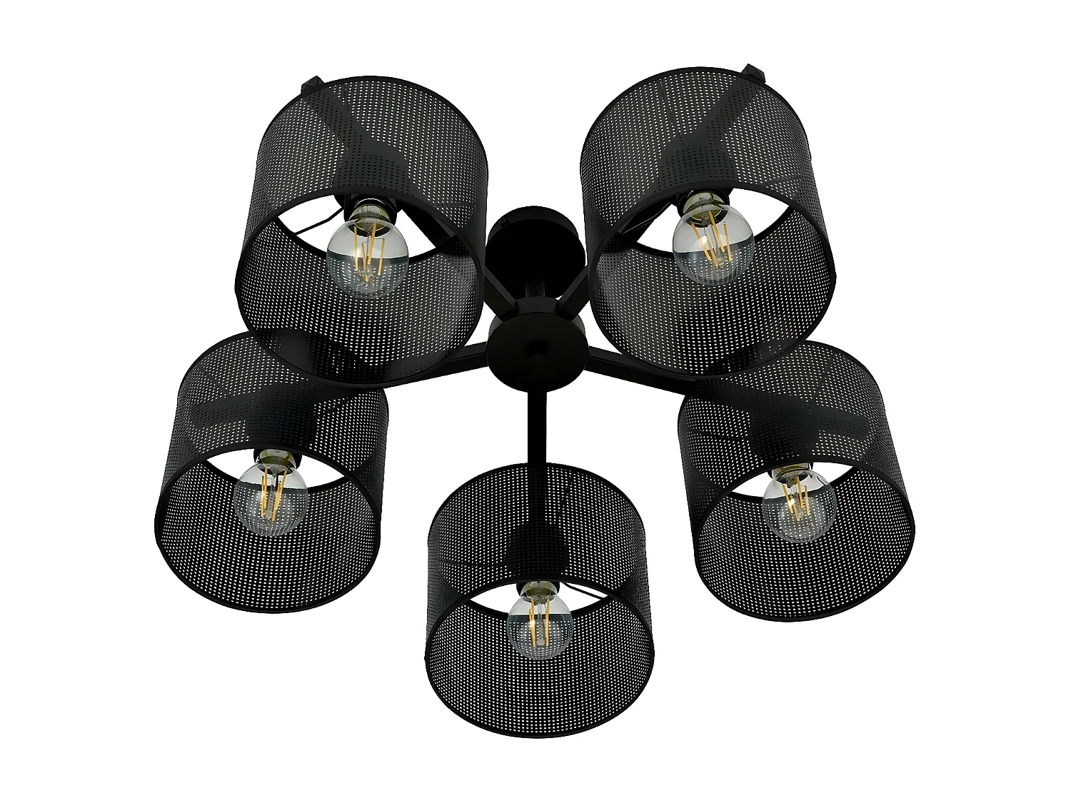 Plafonnier Jordan, Noir, 55x31x55 cm, EPIKASA