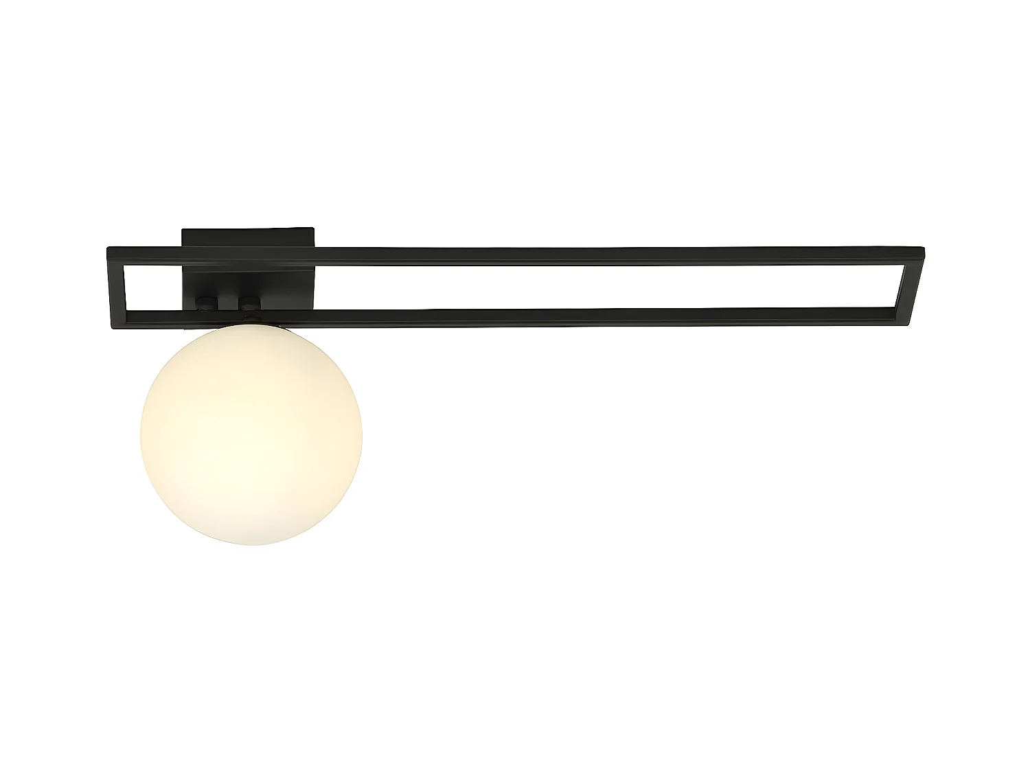 Plafonnier Imago, Noir, 50x21x18 cm, EPIKASA
