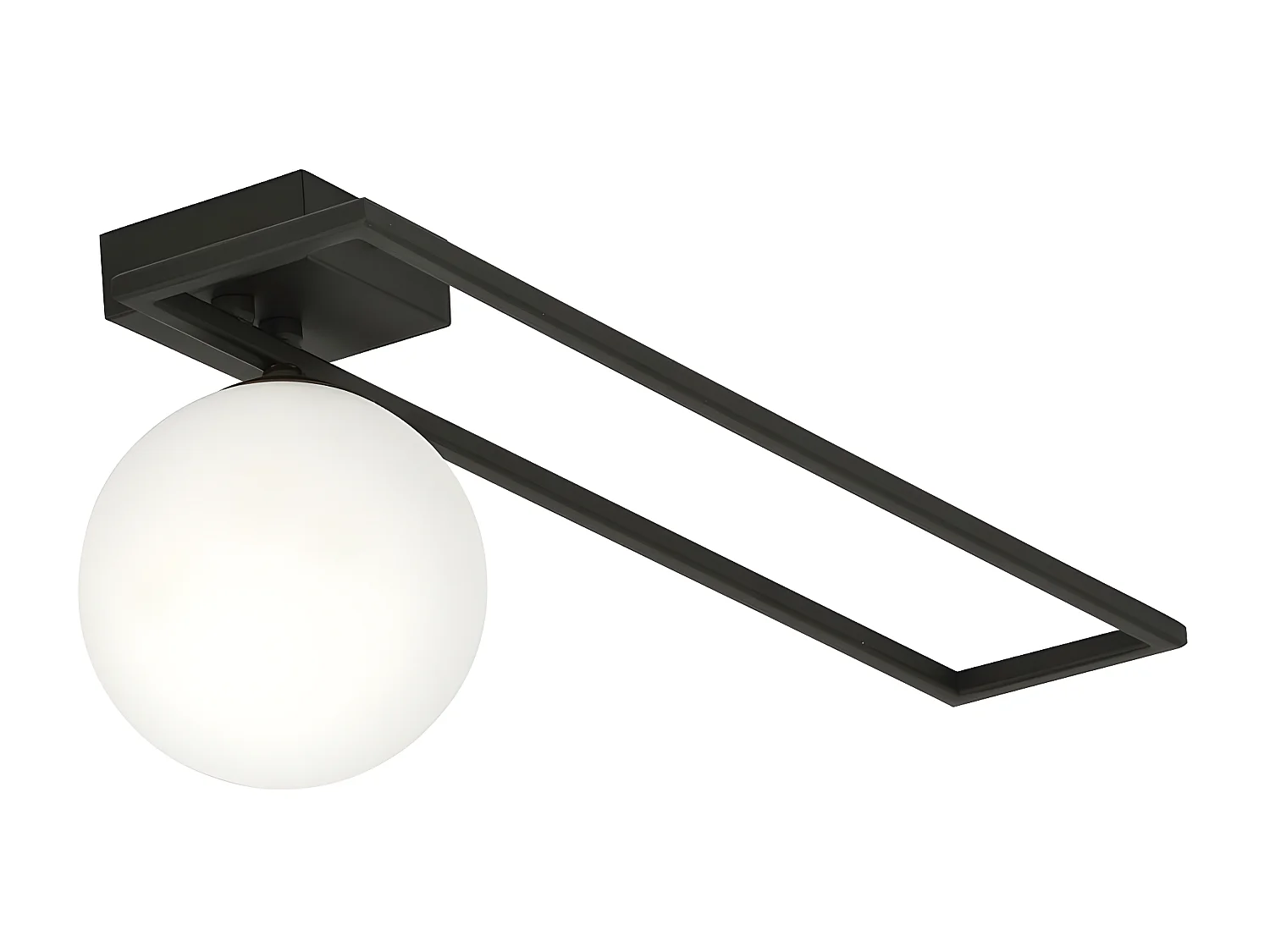 Plafonnier Imago 2, Noir, 50x21x18 cm, Seven Design