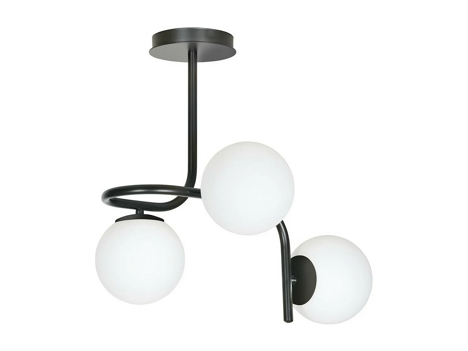 Plafonnier Kalfor, Noir, 57x51x40 cm, Seven Design