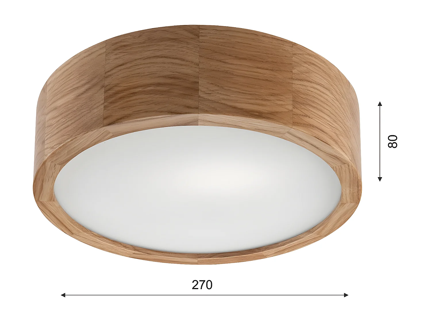 Plafonnier Eveline, Marron, 27x27x80 cm, EPIKASA