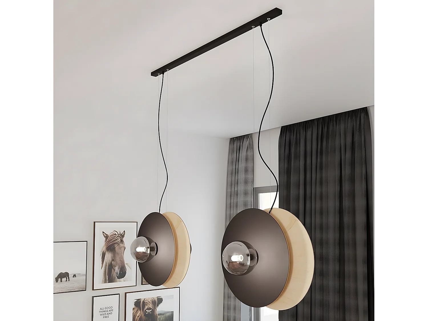 Spot Tecno, Zwart, 6x15x6 cm, Seven Design