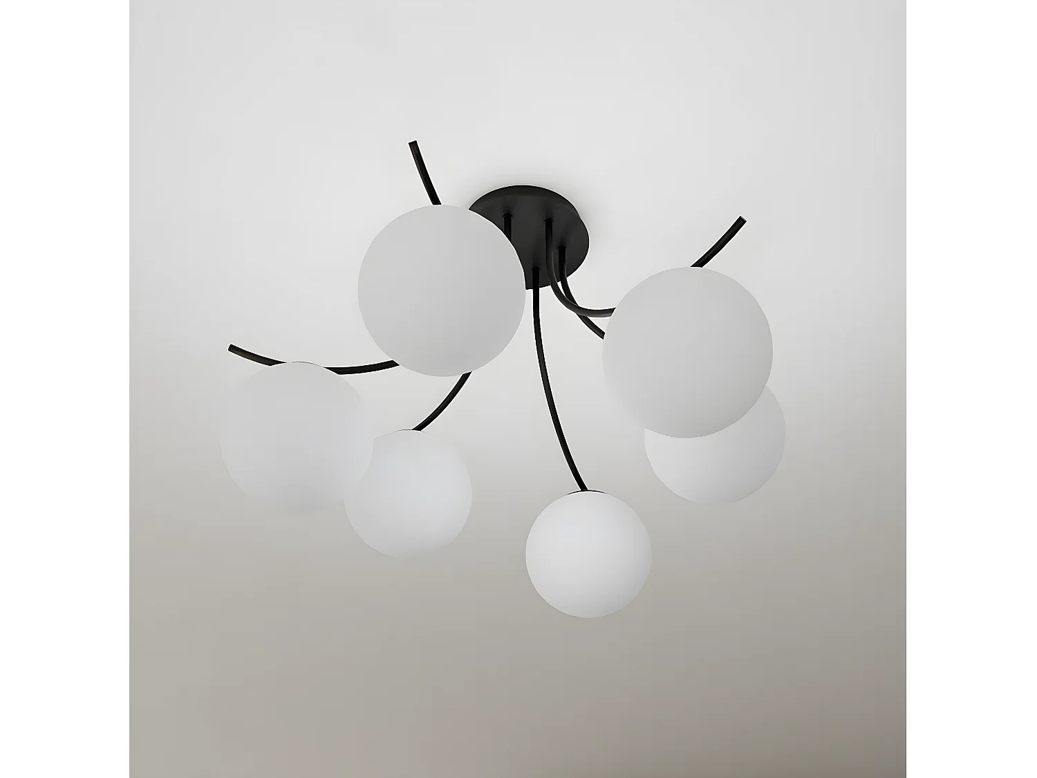 Plafonnier Boston 2, Noir, 70x37x65 cm, Seven Design