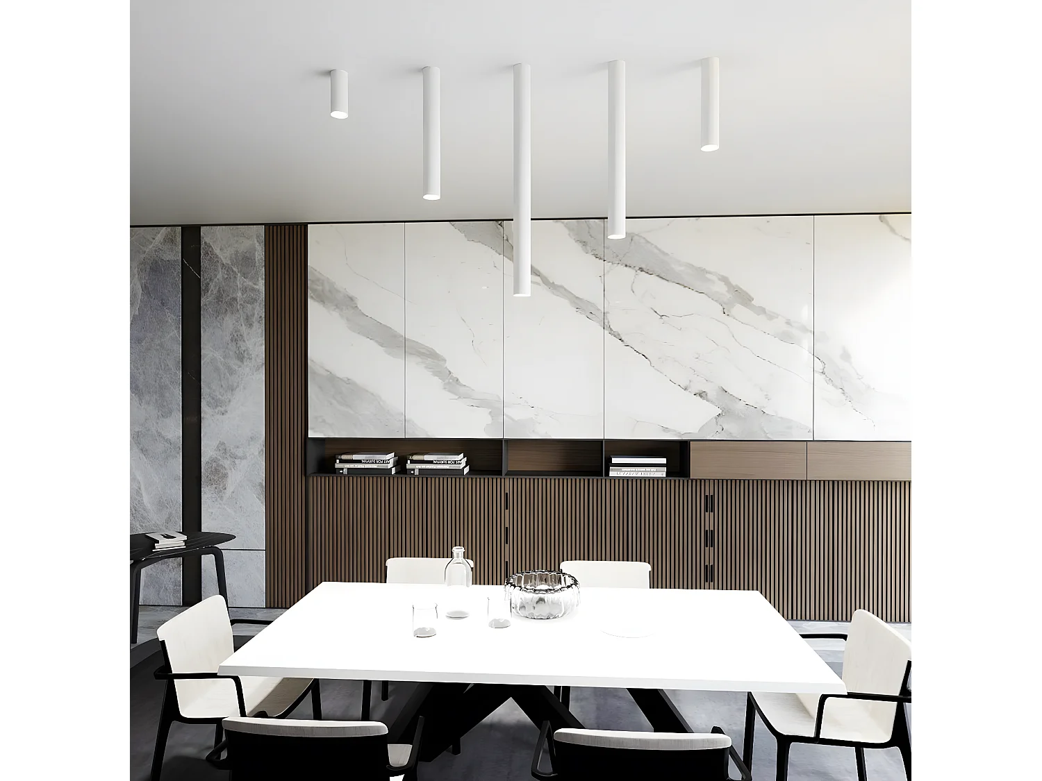 Spot d'Intérieur Tecno, Blanc, 6x80x6 cm, Seven Design