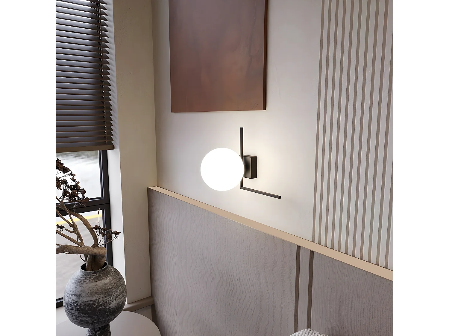 Plafonnier Imago, Noir, 23x21x18 cm, Seven Design