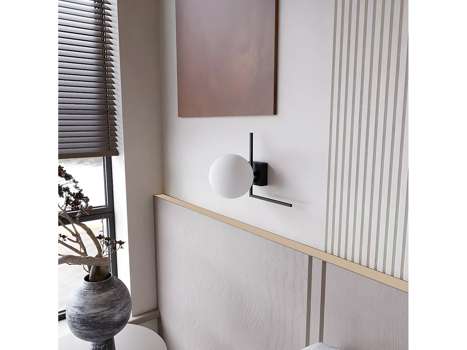 Plafonnier Imago, Noir, 23x21x18 cm, Seven Design