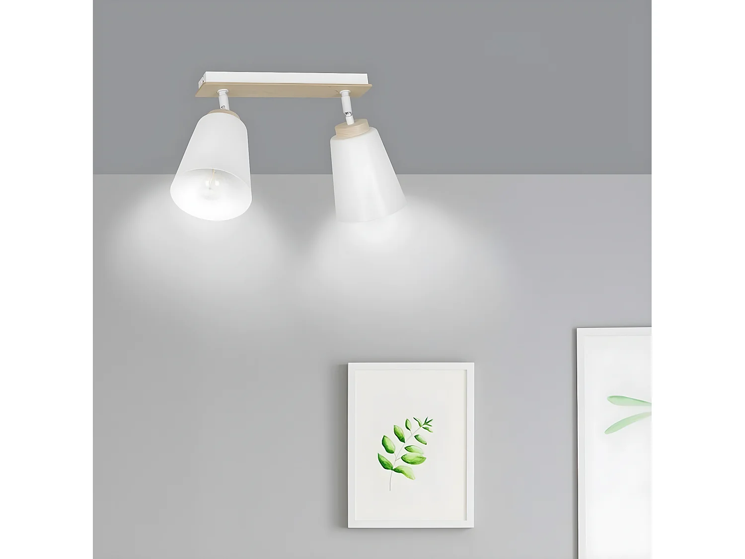 Candeeiro de Teto Atlas, Branco, 55x30x15 cm, Seven Design