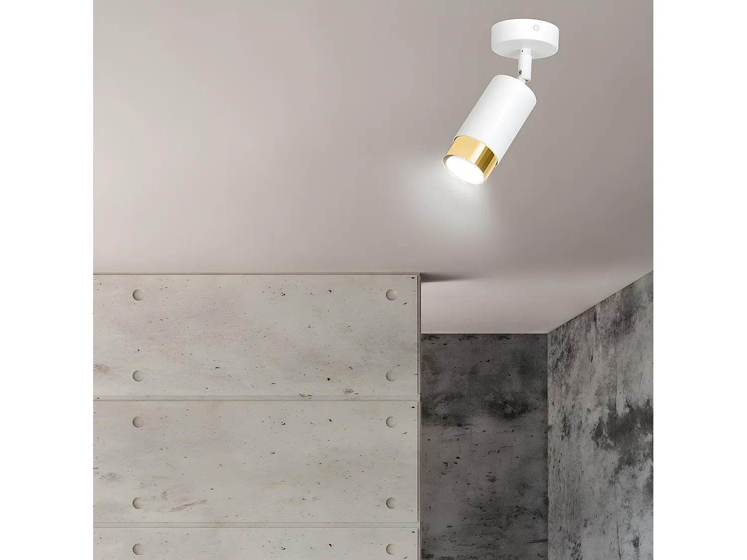 Candeeiro Hiro, Branco, 8x19x8 cm, EPIKASA