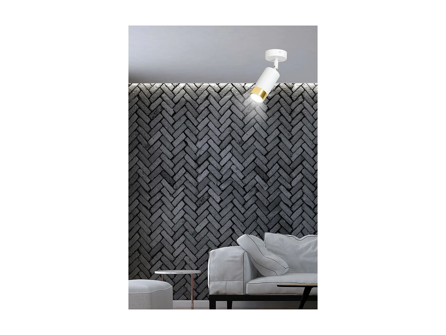 Candeeiro Hiro, Branco, 8x19x8 cm, EPIKASA