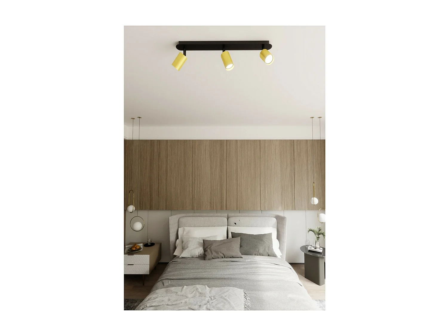 Lampada a Soffitto Zen, Nero, 72x18x6 cm, Seven Design