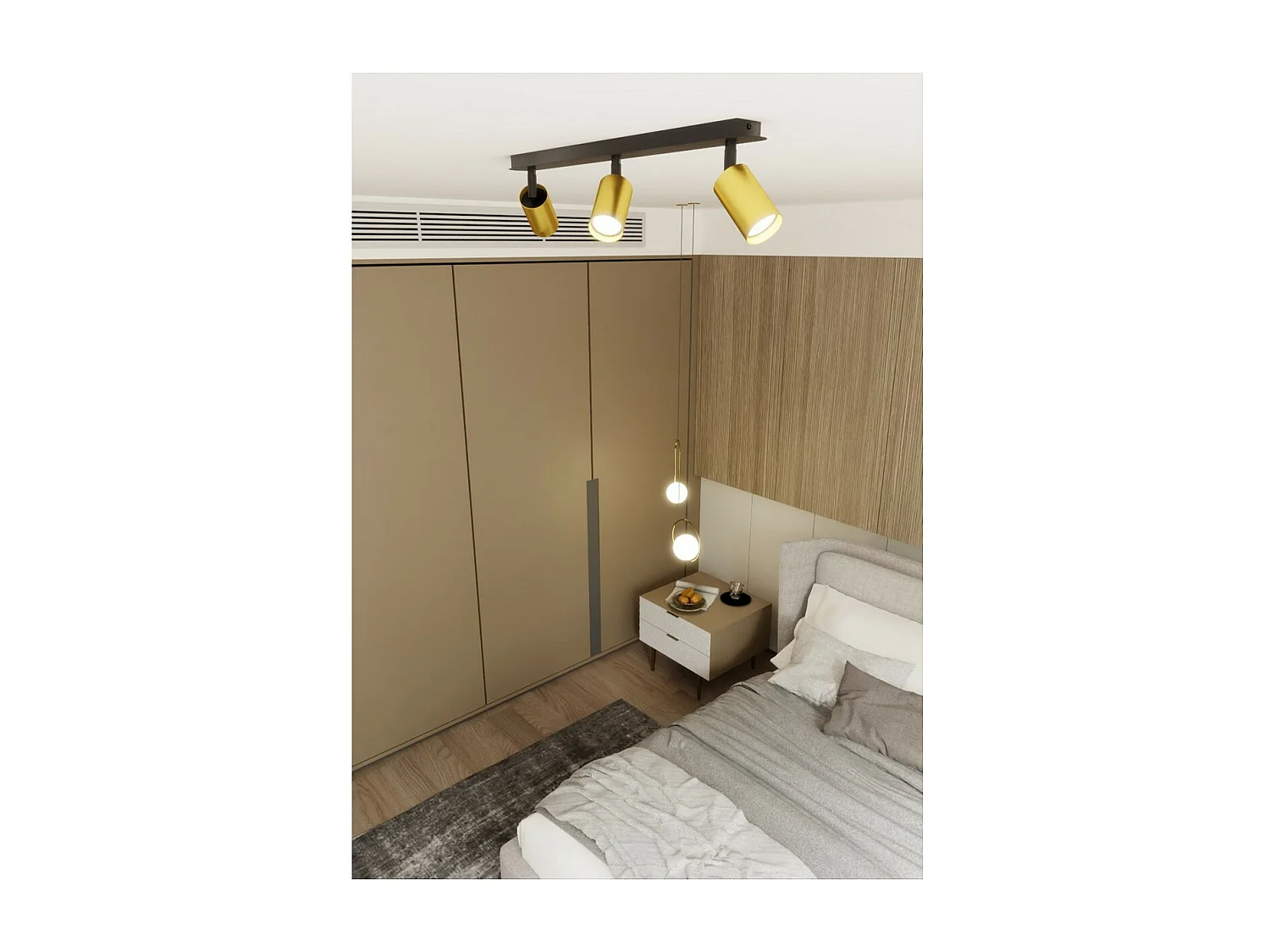 Lampada a Soffitto Zen, Nero, 72x18x6 cm, Seven Design