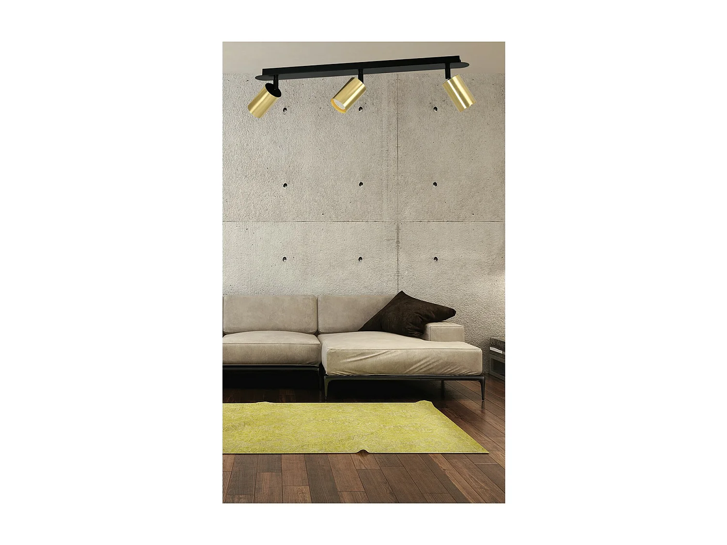 Lampada a Soffitto Zen, Nero, 72x18x6 cm, Seven Design