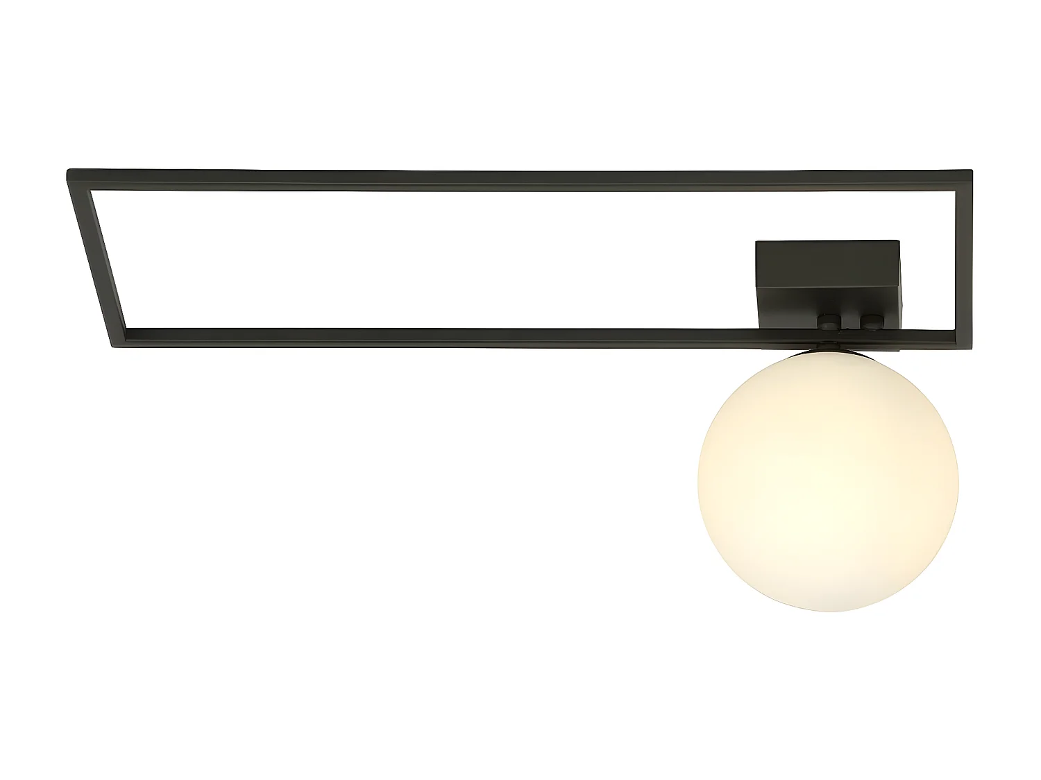 Plafonnier Imago, Noir, 50x21x18 cm, Seven Design