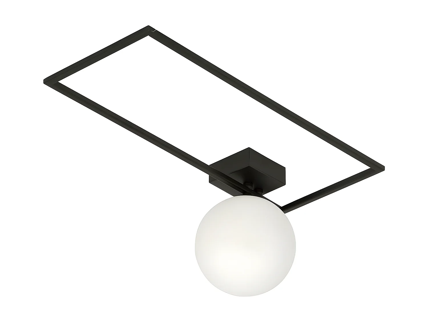 Plafonnier Imago, Noir, 50x21x18 cm, Seven Design