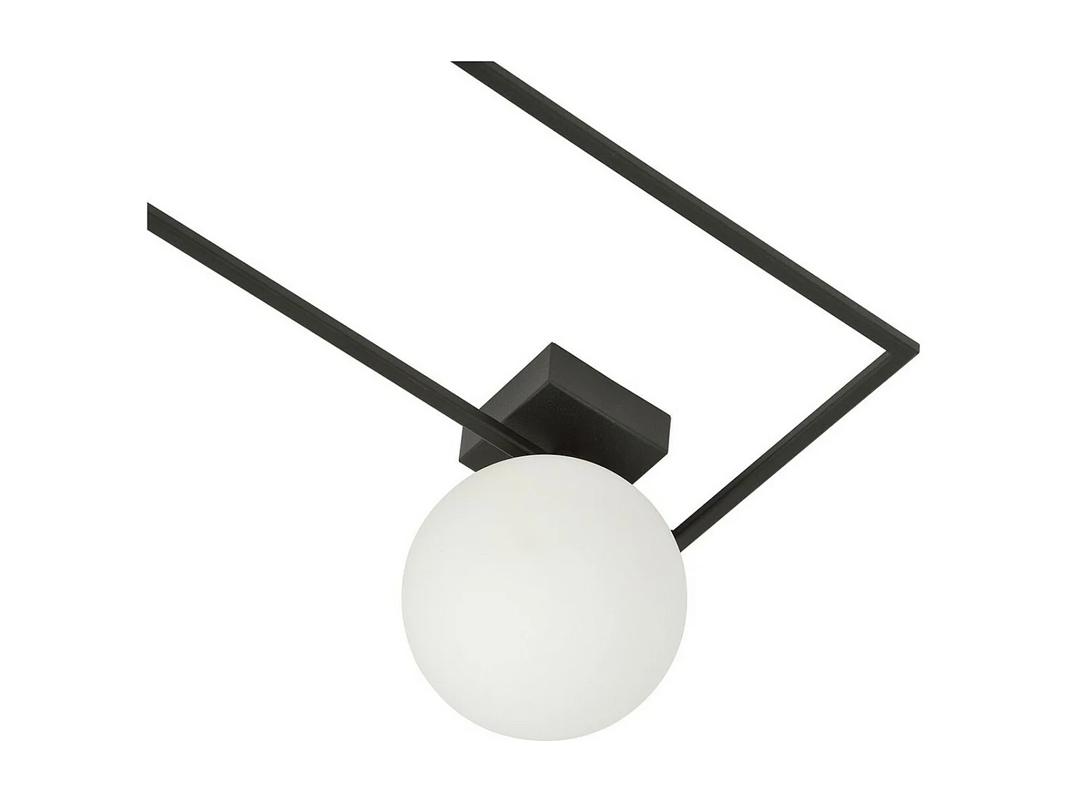 Plafonnier Imago, Noir, 50x21x18 cm, Seven Design